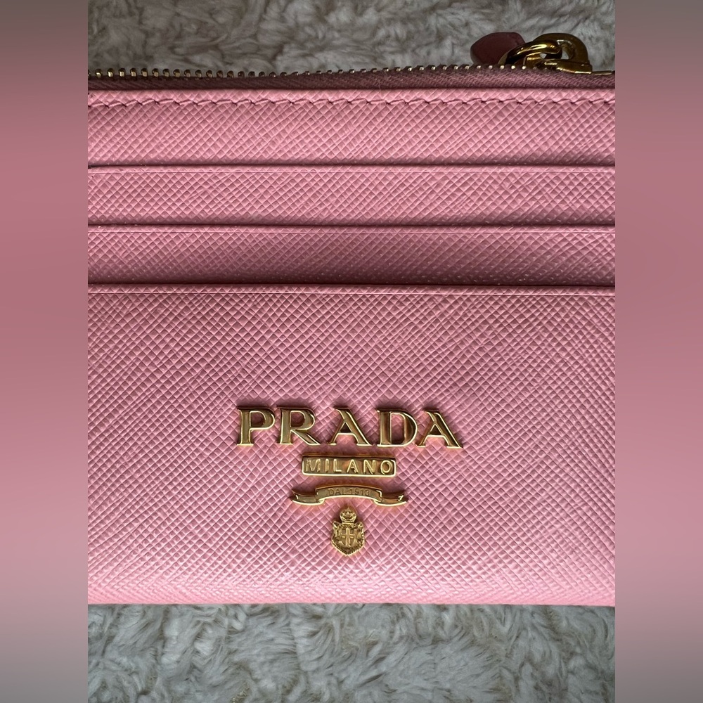 Authentic Prada Saffiano Pink Leather Card Holder - Picture 4 of 9